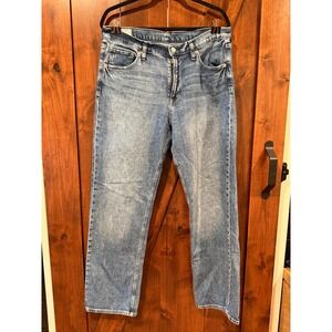 Gap Loose Mid Rise Mens Jeans Medium Wash Straight Leg 31 x 32 12L Denim